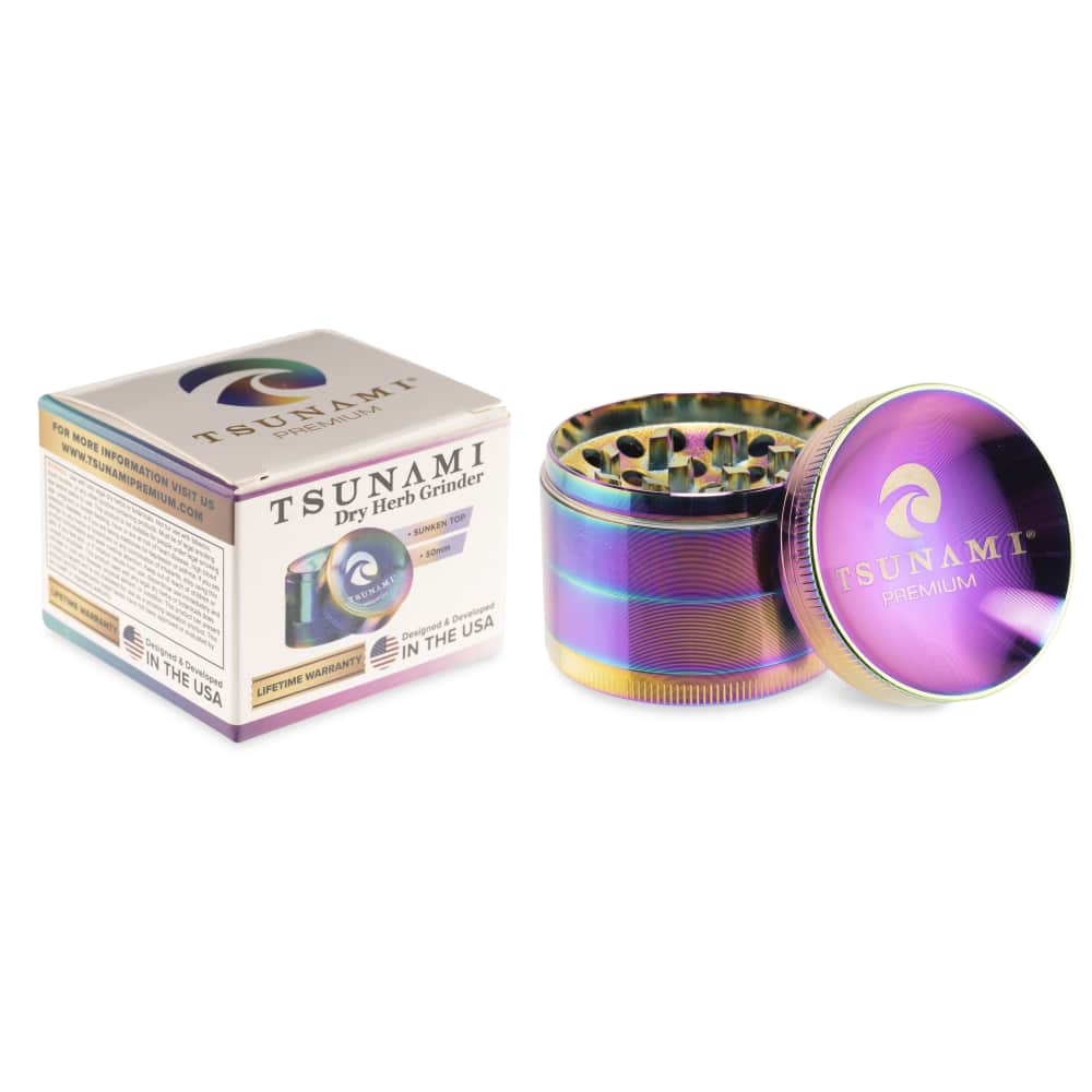 Tsunami Sunken Top 50mm 4-Piece Grinder - Discreet Smoker