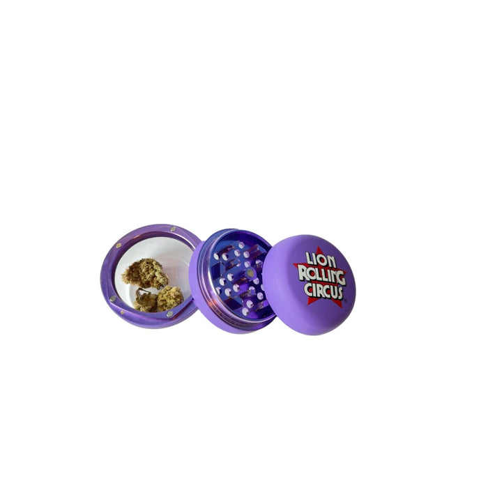 Lion Rolling Circus Hybrid Herb Grinders, Tora Tora - Purple
