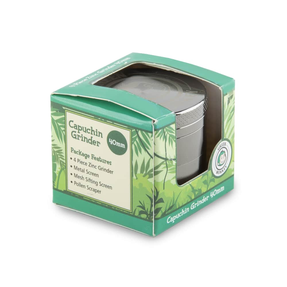 Green Monkey Grinder - Capuchin 4pc - 40mm - Discreet Smoker
