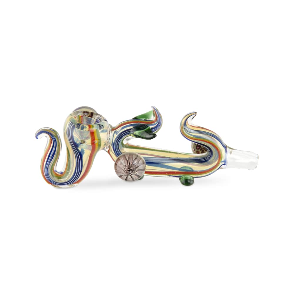 Custom Glass 6” Rasta Hammer Hand Pipe - Discreet Smoker
