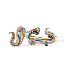 Custom Glass 6” Rasta Hammer Hand Pipe - Discreet Smoker