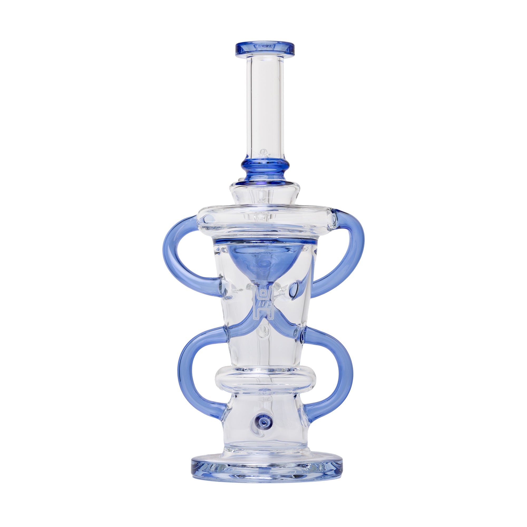 Human Grade 10.25" Straight Recycler Glass Water Pipe - Discreet Smoker