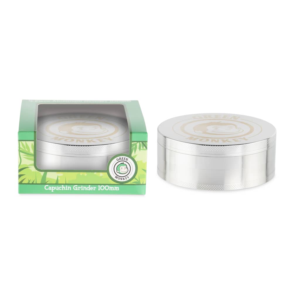 Green Monkey Grinder - Capuchin 4pc - 100mm - Discreet Smoker