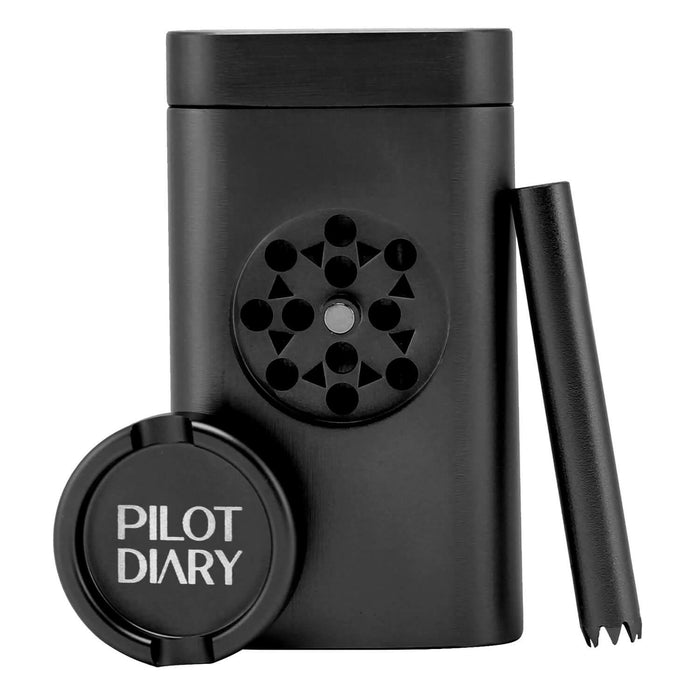 One Hitter Dugout With Grinder, BLACK