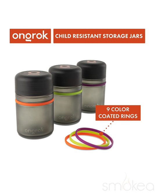 ONGROK 180ml Glass Storage Jars (3-Pack) - Discreet Smoker