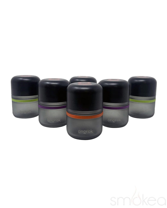 ONGROK 80ml Glass Storage Jars (6-Pack) - Discreet Smoker