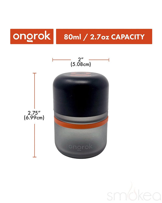ONGROK 80ml Glass Storage Jars (6-Pack) - Discreet Smoker