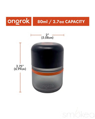 ONGROK 80ml Glass Storage Jars (6-Pack) - Discreet Smoker