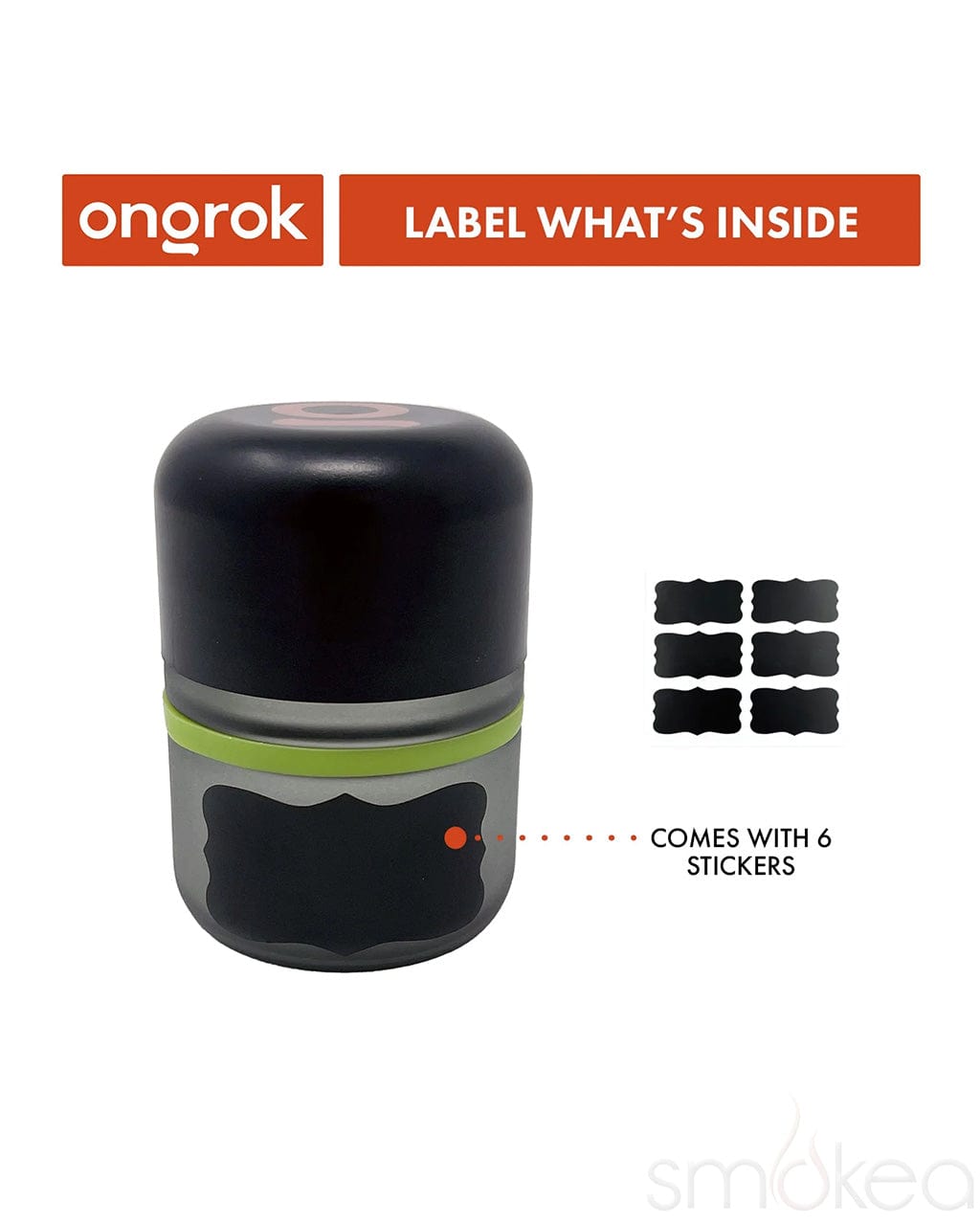 ONGROK 80ml Glass Storage Jars (6-Pack) - Discreet Smoker