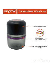 ONGROK 80ml Glass Storage Jars (6-Pack) - Discreet Smoker