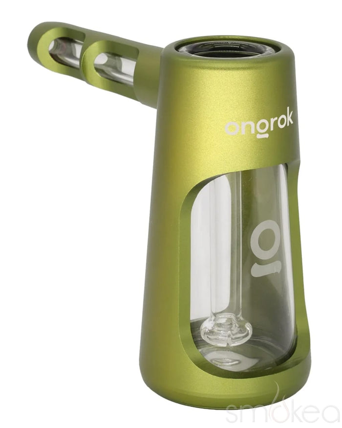 ONGROK Aluminum & Glass Bubbler Pipe, Green