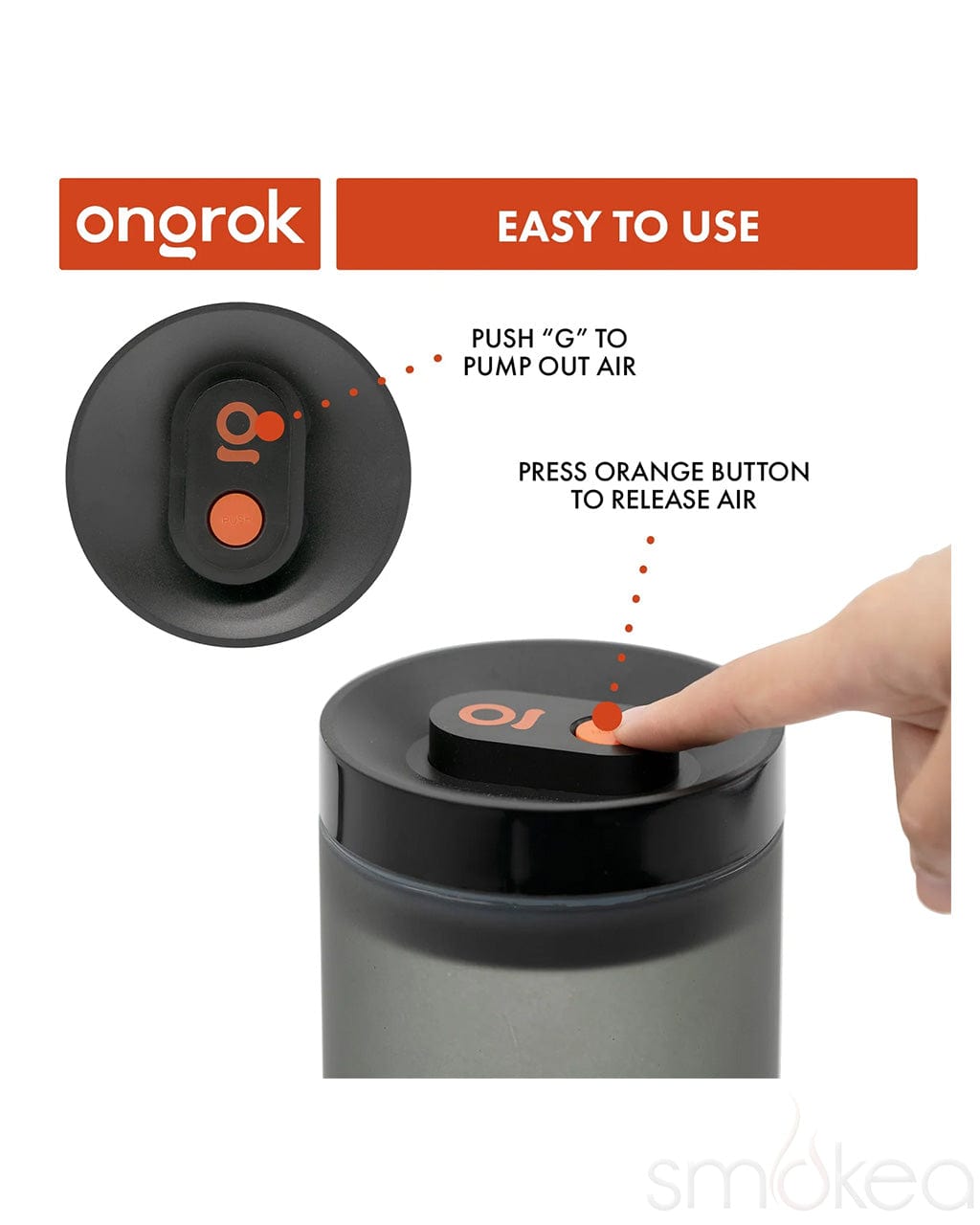 ONGROK Vacuum Pump Storage Jar - Discreet Smoker