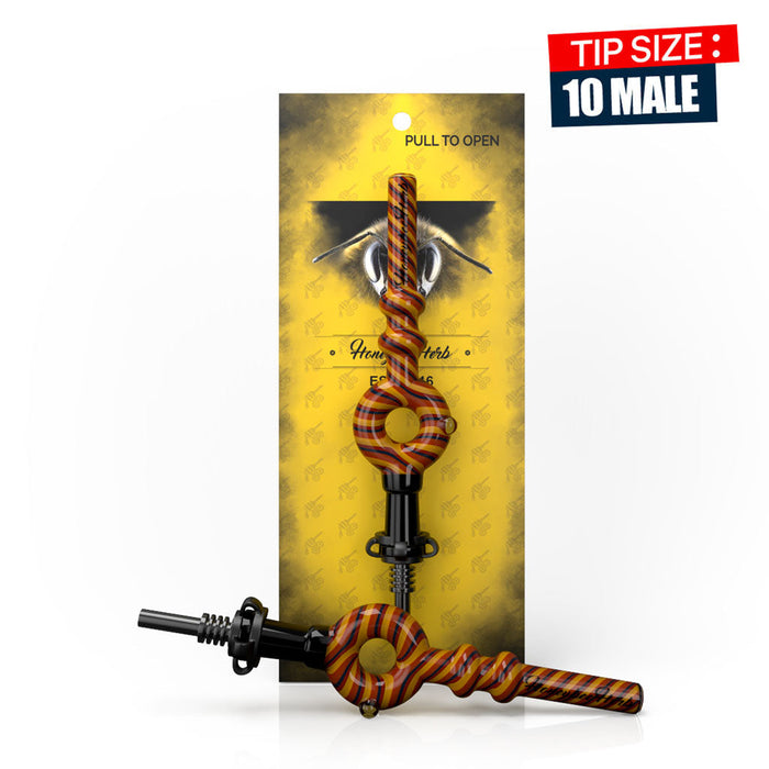 DONUT SWIRL STRIPPED NECTAR COLLECTOR, Orange/Black