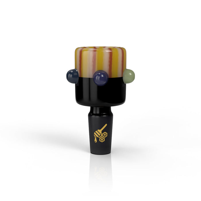 CANDY FLAME HEAD BONG BOWL, Orange/Brown