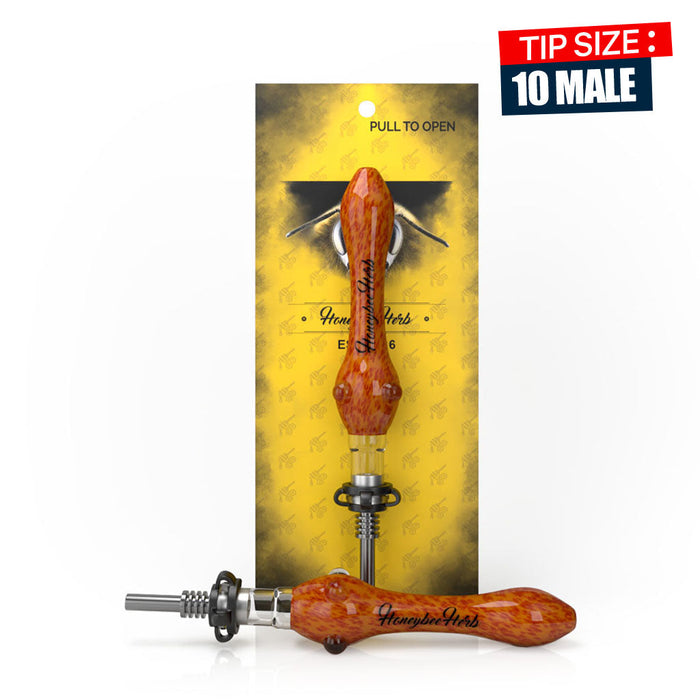 SPECKLED GLASS NECTAR COLLECTOR, Orange