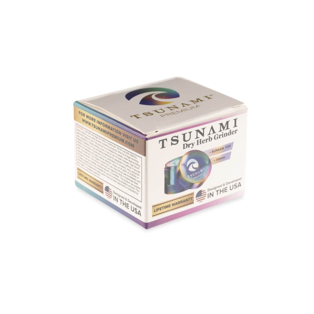 Tsunami Sunken Top 50mm 4-Piece Grinder - Discreet Smoker