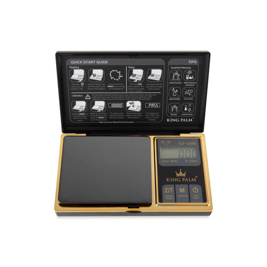 King Palm Scale - 100g x 0.01g - Black / Gold - Discreet Smoker