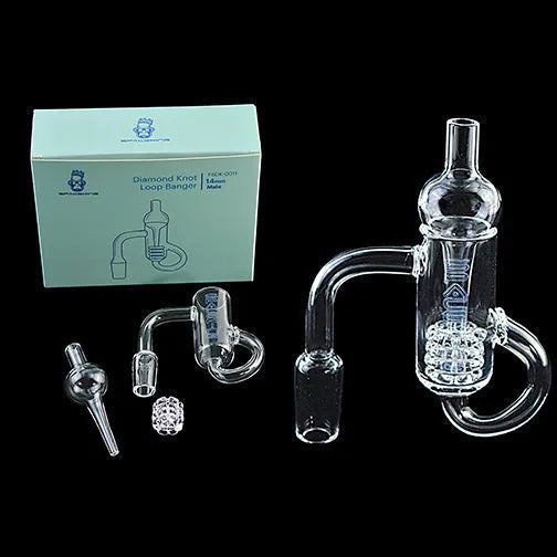 Space King Diamond Knot Loop Banger Kit (Gray) - Discreet Smoker