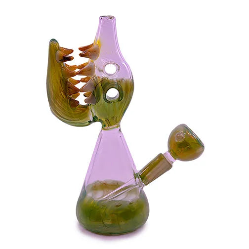 Glass Bubbler - Little Dino (8") - Discreet Smoker