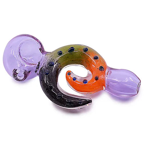 Glass Hand Pipe - Round Tentacles (4") - Discreet Smoker