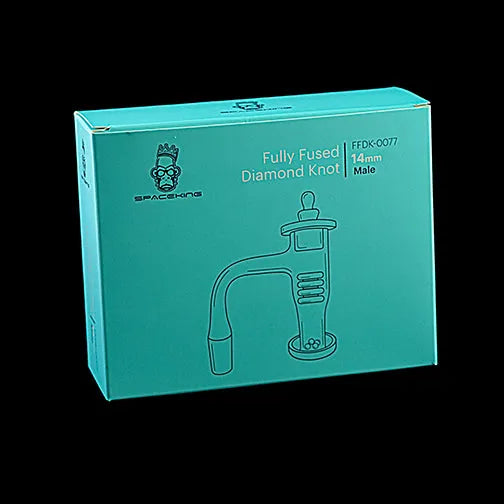 Space King Fully Fused Diamond Knot Banger Kit (Teal) - Discreet Smoker