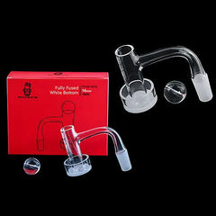 Space King Fully Fused White Bottom Banger Kit (Red) - Discreet Smoker