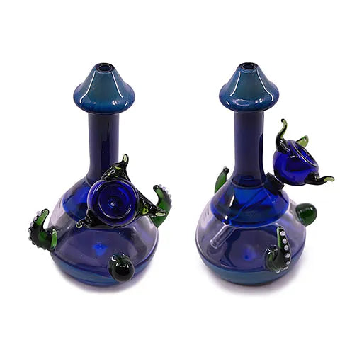 Glass Bubbler - Mushroom Art (8") - Discreet Smoker