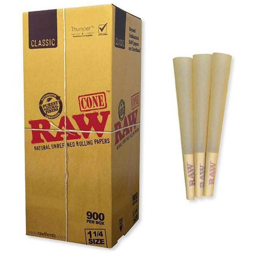 Raw Classic 1 1/4 Cones Bulk - 900ct - Discreet Smoker