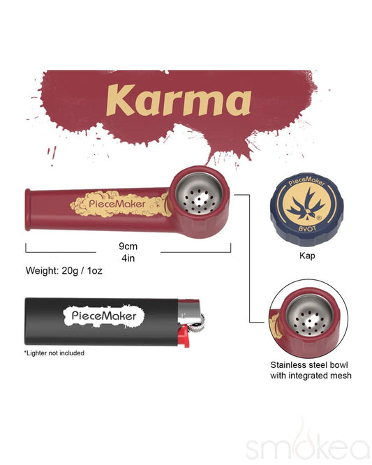 Piecemaker Karma Silicone Pocket Pipe - Discreet Smoker