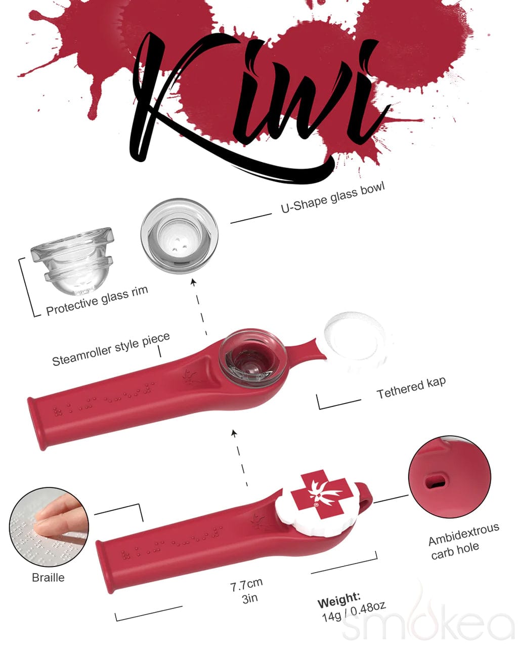 Piecemaker Kiwi Silicone Pocket Pipe - Discreet Smoker