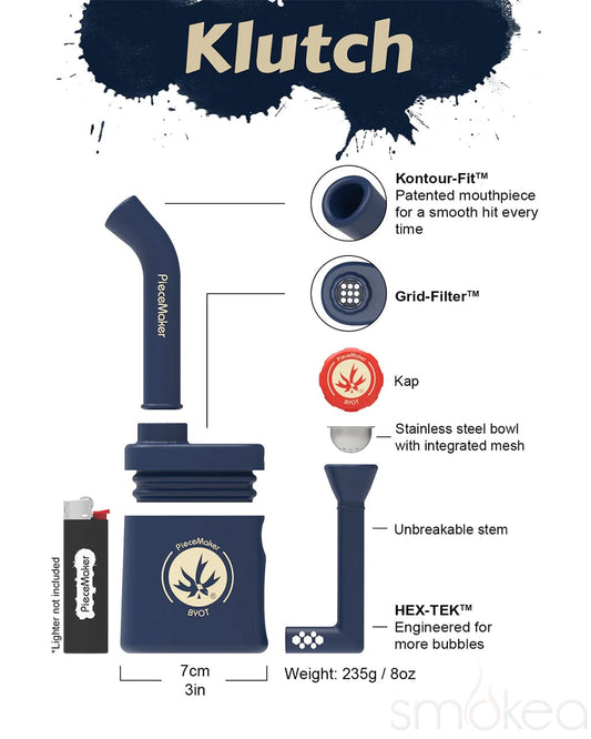 Piecemaker Klutch Silicone Bubbler - Discreet Smoker