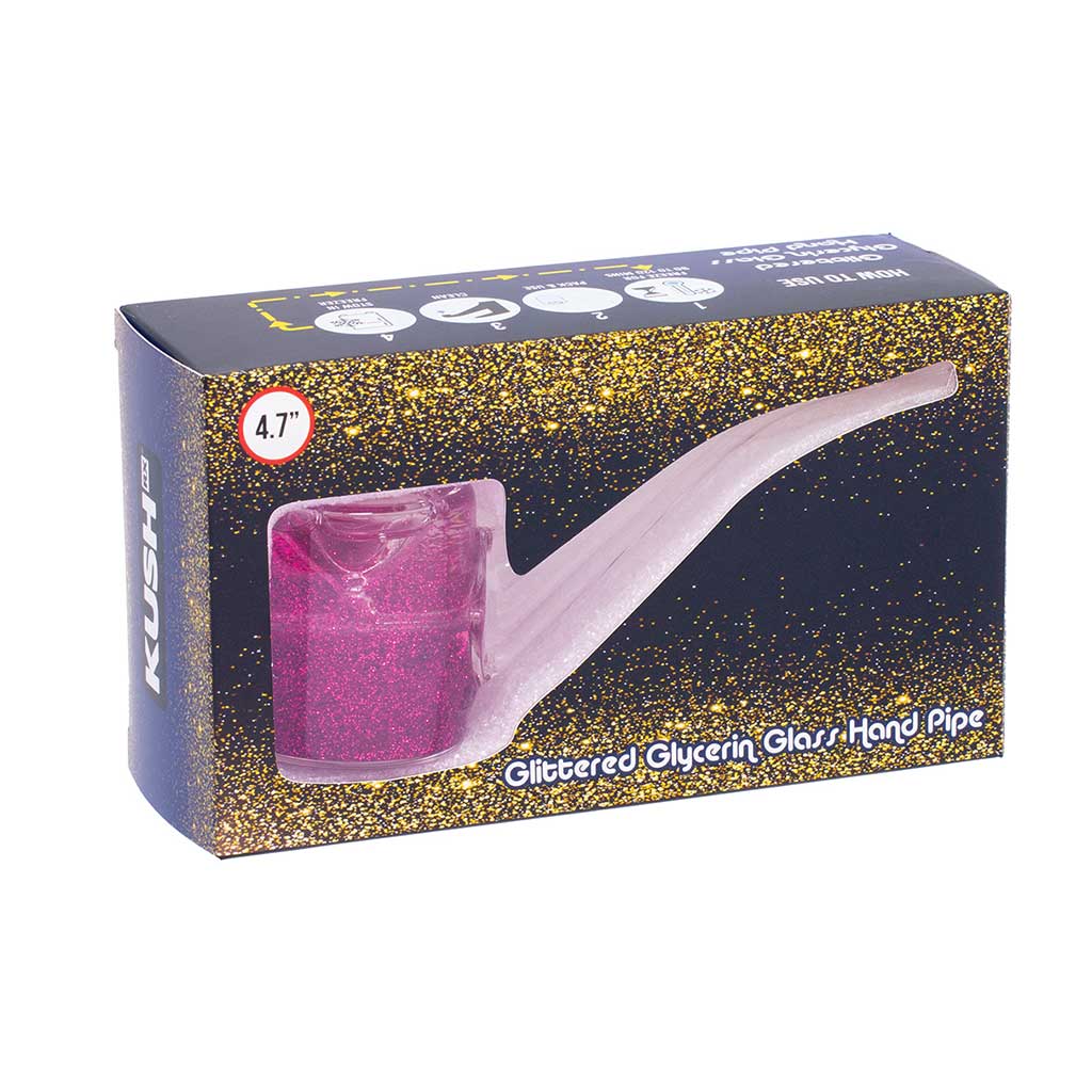 LIQUID GLITTER SHERLOCK HAND PIPE - Discreet Smoker