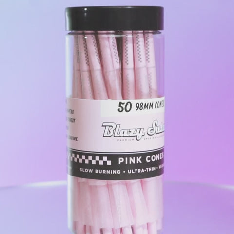 Blazy Susan Pink Paper Cones (50 Count)