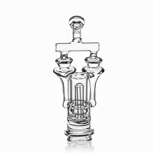 8" Dual Tornado Recycler Glass Attachment for Puffco Peak & Peak Pro | Croia Glass - Discreet Smoker