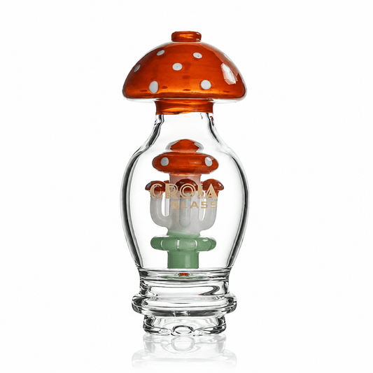 6" Mushroom Cluster Perc Glass Attachment for Puffco Peak & Peak Pro | Croia Glass - Discreet Smoker