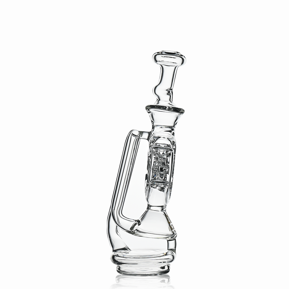 7" Swiss Hole Klein Recycler Glass Attachment for Puffco Peak & Peak Pro | Croia Glass - Discreet Smoker