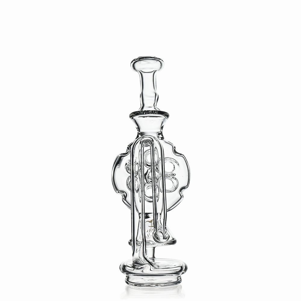 7" Swiss Hole Klein Recycler Glass Attachment for Puffco Peak & Peak Pro | Croia Glass - Discreet Smoker