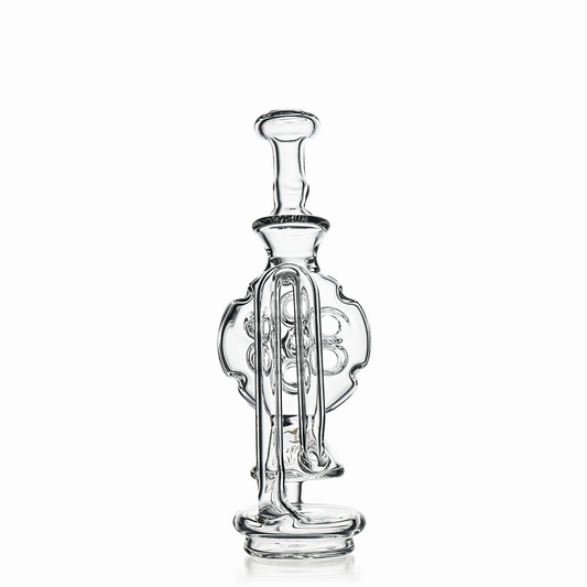 7" Swiss Hole Klein Recycler Glass Attachment for Puffco Peak & Peak Pro | Croia Glass - Discreet Smoker