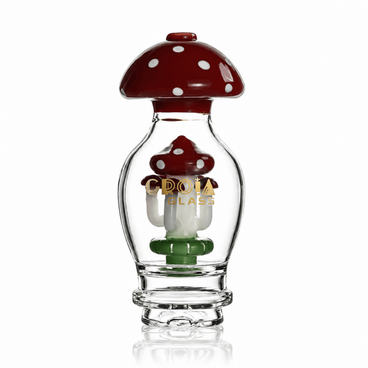 6" Mushroom Cluster Perc Glass Attachment for Puffco Peak & Peak Pro | Croia Glass - Discreet Smoker