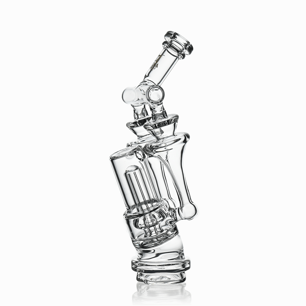 8" Dual Tornado Recycler Glass Attachment for Puffco Peak & Peak Pro | Croia Glass - Discreet Smoker