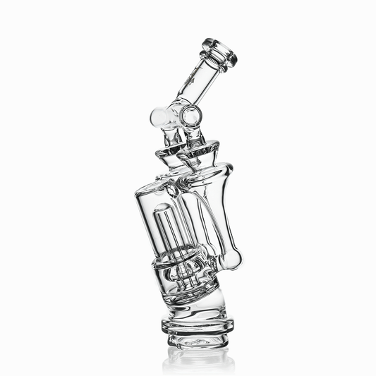 8" Dual Tornado Recycler Glass Attachment for Puffco Peak & Peak Pro | Croia Glass - Discreet Smoker