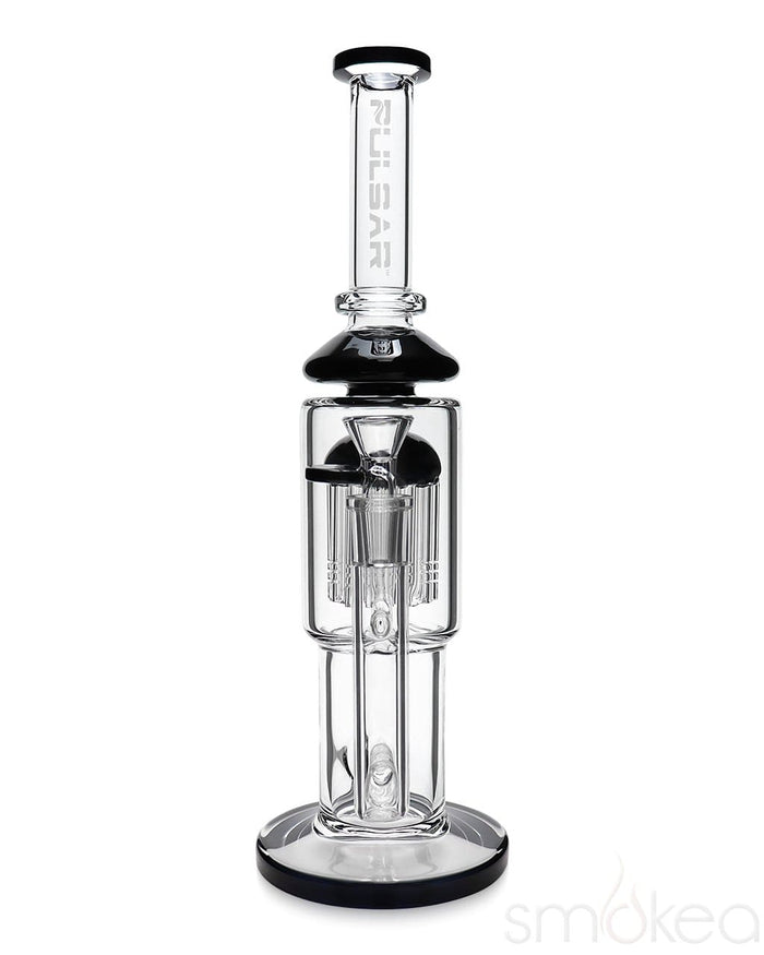 Pulsar 13" 12-Arm Tree Perc Bong, Black