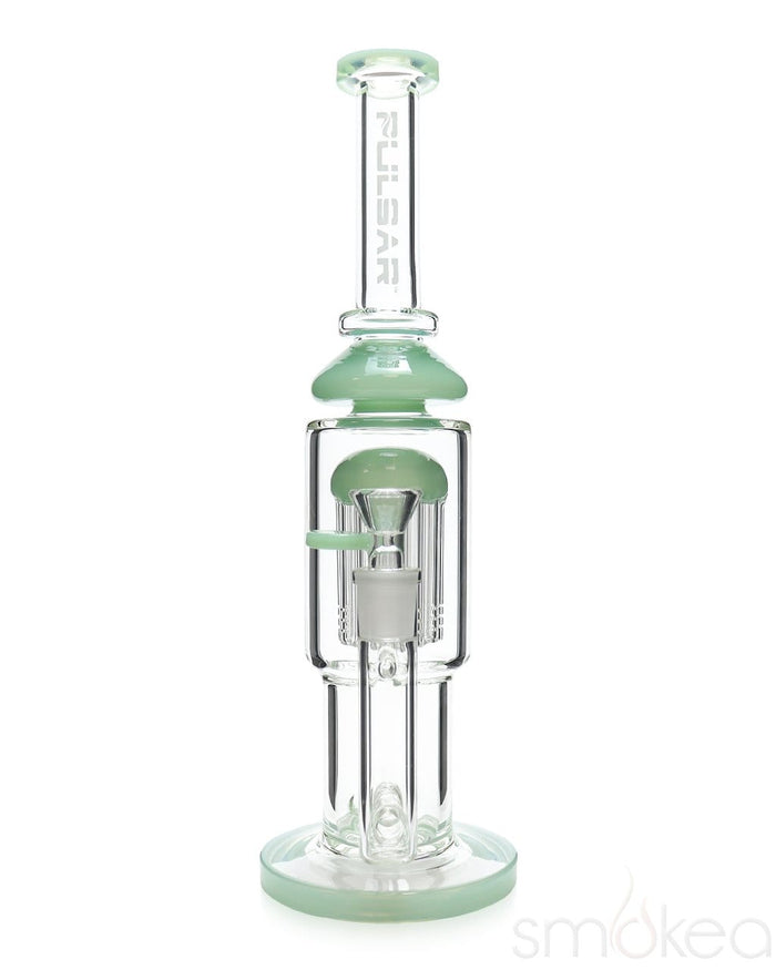 Pulsar 13" 12-Arm Tree Perc Bong, Opaque Green