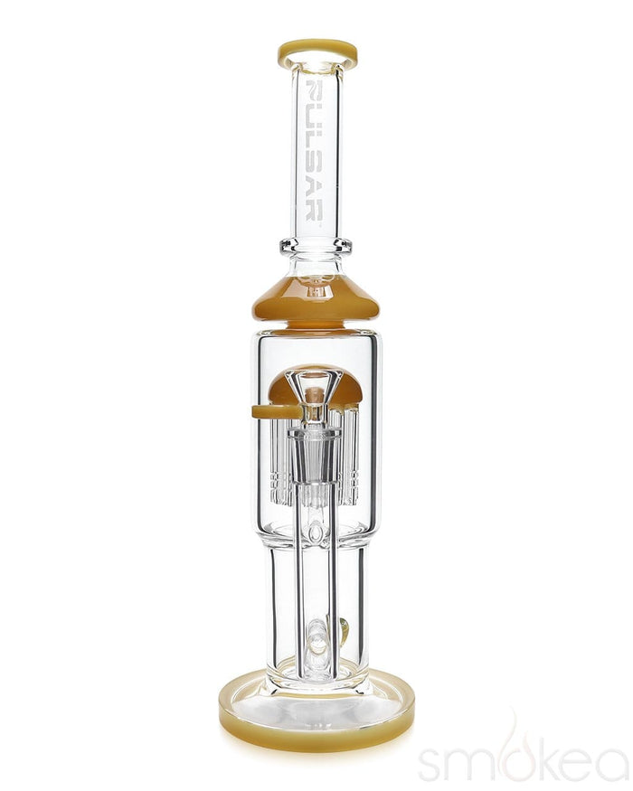 Pulsar 13" 12-Arm Tree Perc Bong, Opaque Yellow