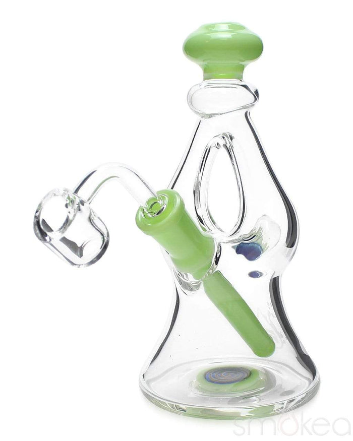 Pulsar 6.5" Dual Airflow Candy Rig, Opaque Green