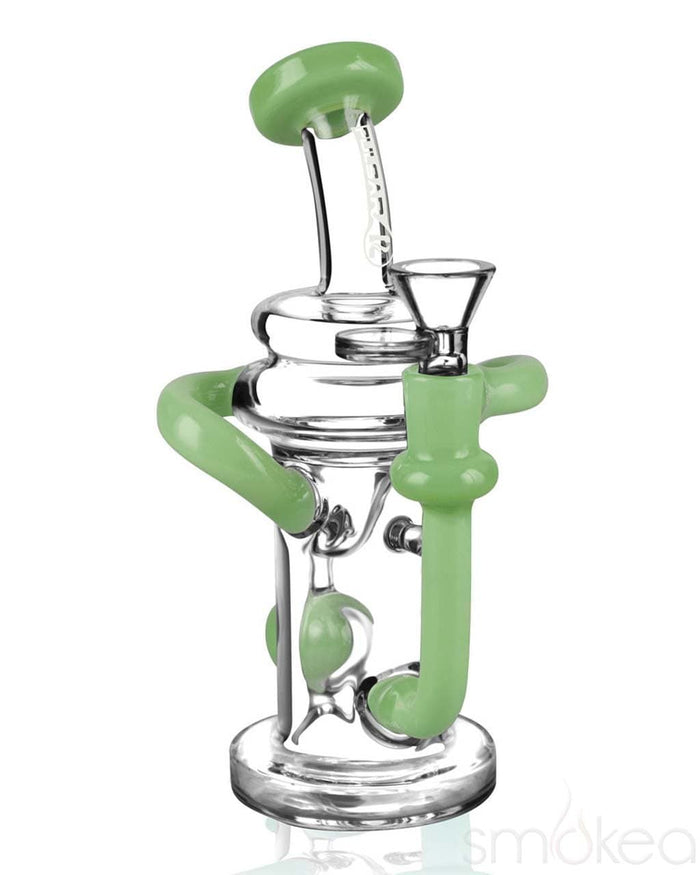 Pulsar 7.5" Ball Recycler Bong, Opaque Green