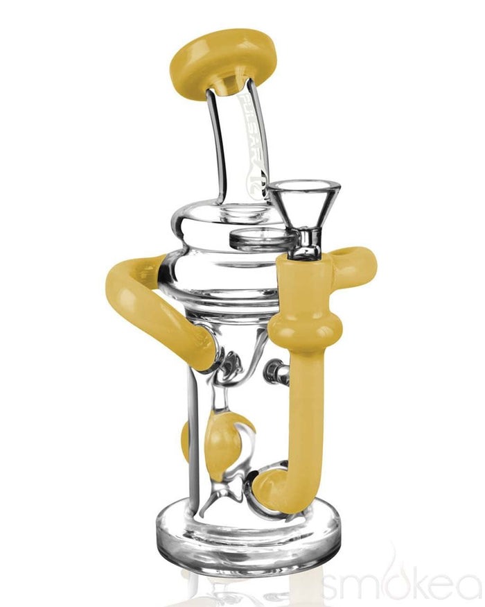 Pulsar 7.5" Ball Recycler Bong, Opaque Yellow