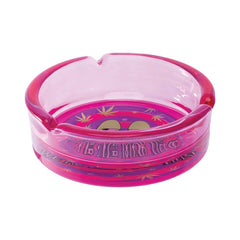 PURPLE WE'RE ALL MAD HERE GLASS ASHTRAY - Discreet Smoker