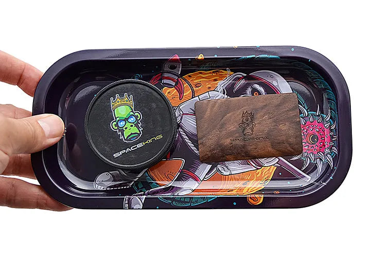 Space King 3D Holographic Slim Tray Kit (5 Designs) - Discreet Smoker