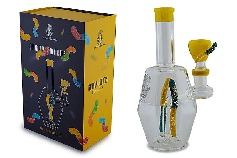 Space King Gummy Worms Water Pipe - Discreet Smoker